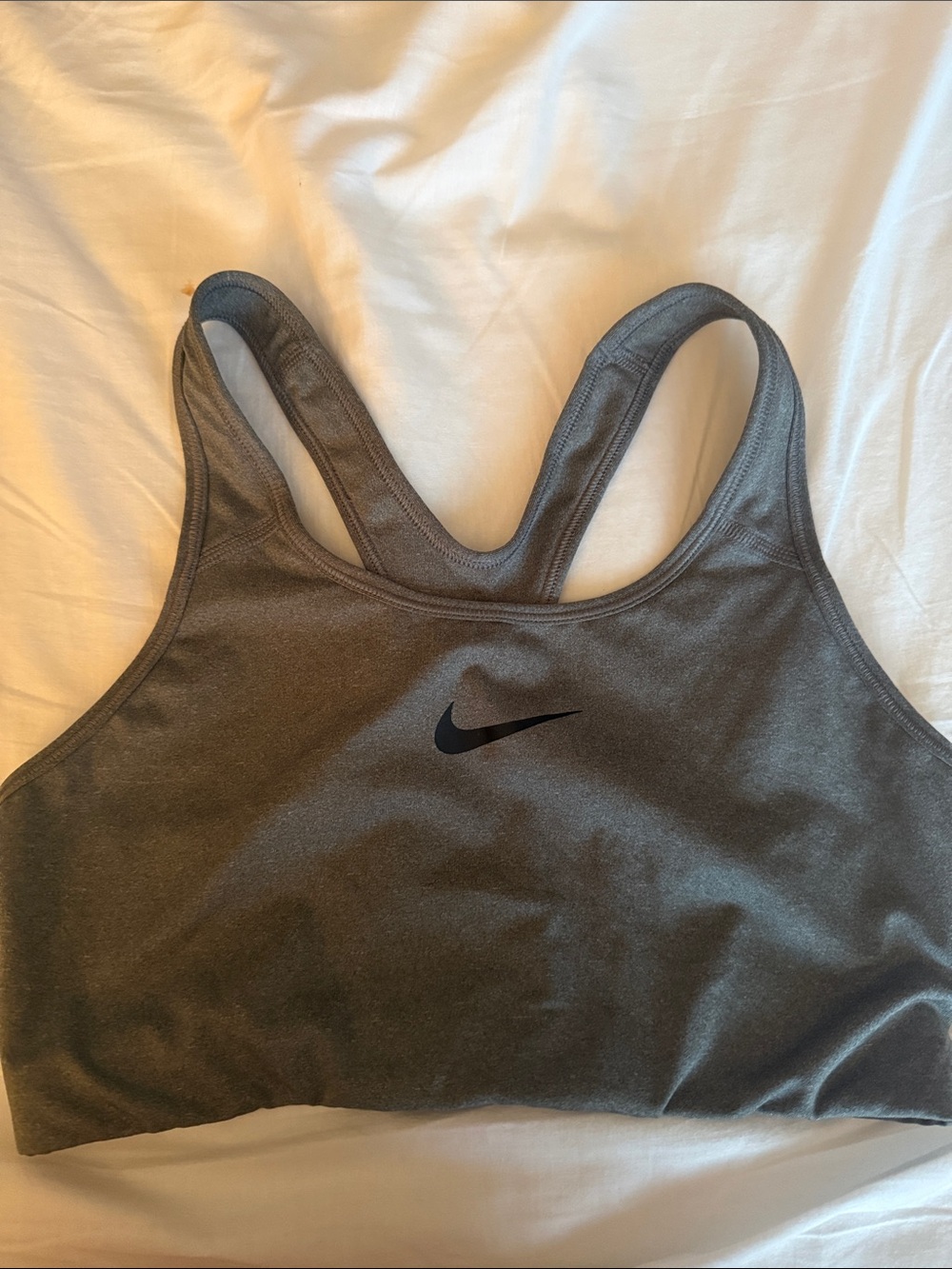 Nike Grey Racerback Performance Sports Bra